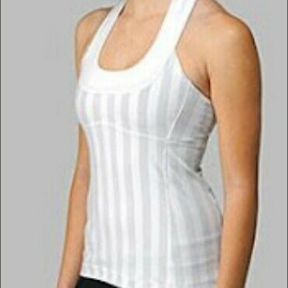 lululemon athletica Tops - Lululemon gray and white stripe tank